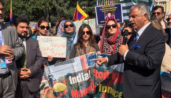 European Kashmiris protest atrocities in Indian occupied Kashmir