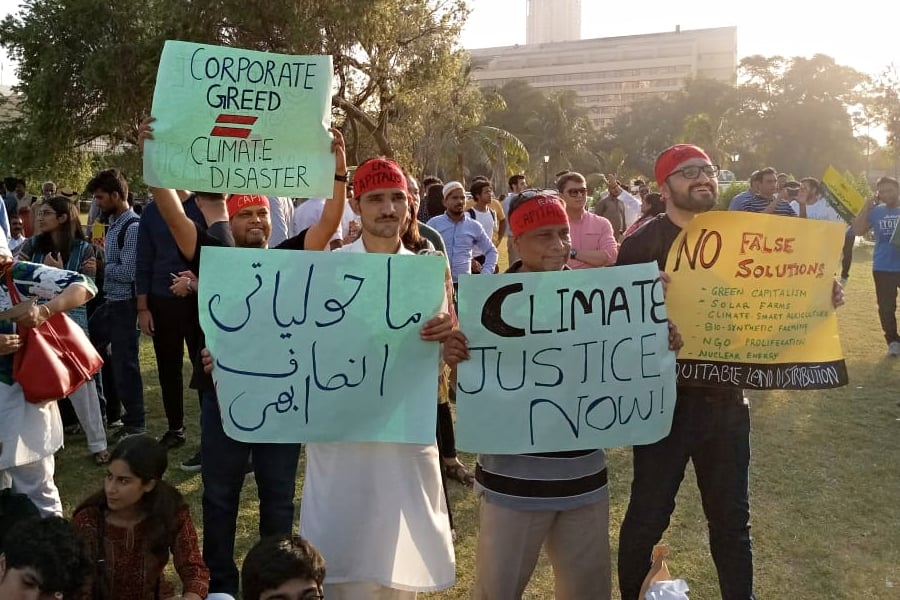 'Hoard out of greed but die of need': Karachiites join worldwide climate strike