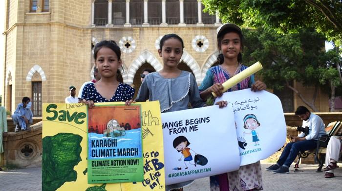 'Hoard out of greed but die of need': Karachiites join worldwide climate strike