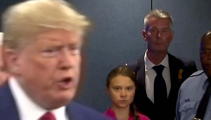 Teen activist Greta Thunberg stares down Trump at UN summit 