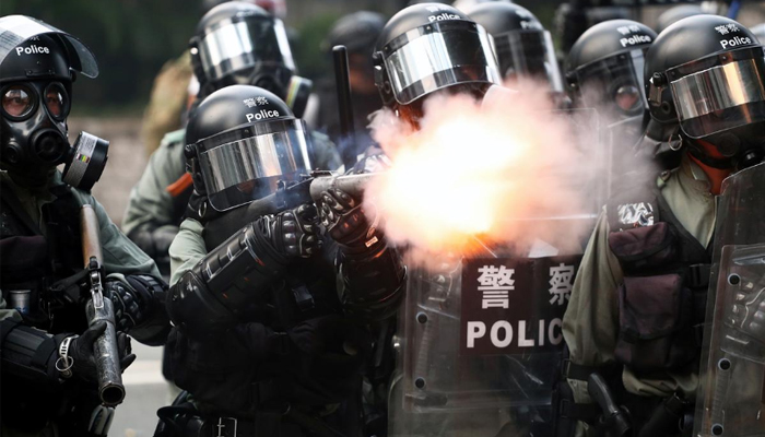 Hong Kong streets burn as protesters-police running battles