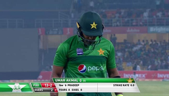 Umar Akmal breaks Afridi's T20I record for most ducks by any Pakistani