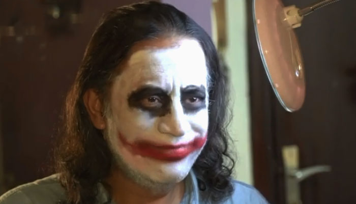 Pakistani fan in the UAE imitates 'Joker' with wild make-up skills