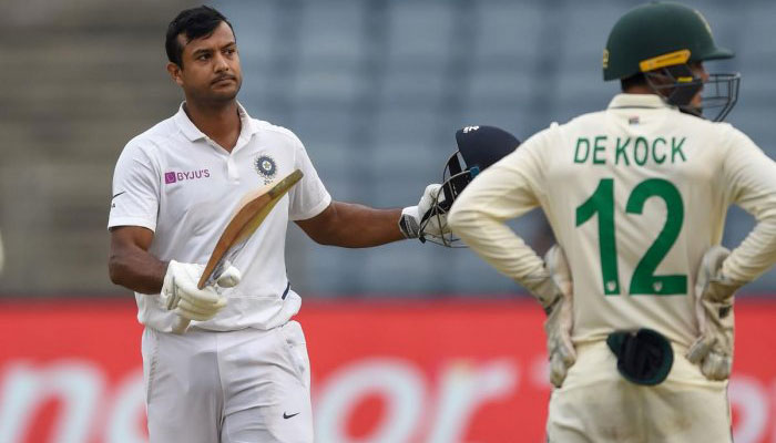 Agarwal hits ton as India dominate South Africa