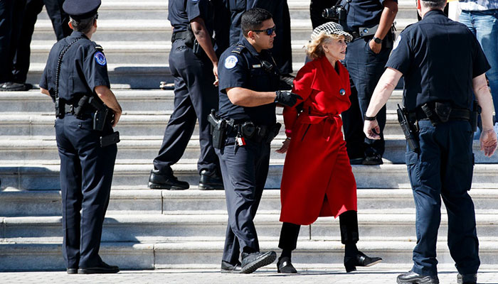 Actor Jane Fonda arrested in climate protest at US Capitol