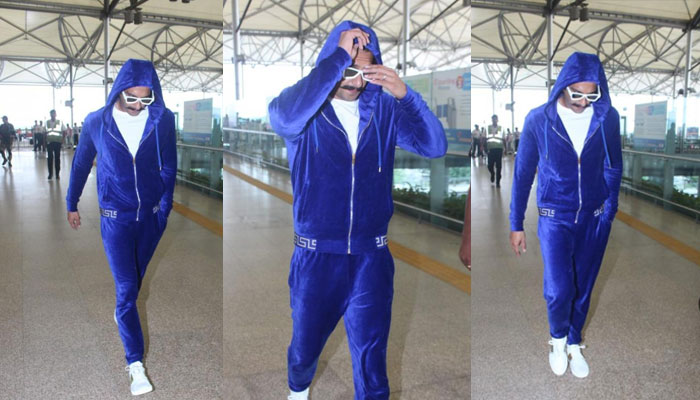 Ranveer Singh dons suit set for airport look, internet calls it