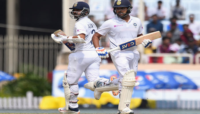 Sharma, Rahane put on unbeaten 185 after India wobbling at 39-3