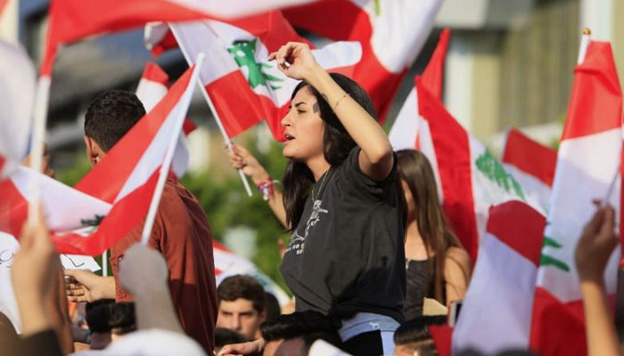 Tens of thousands protest in Lebanon for third day