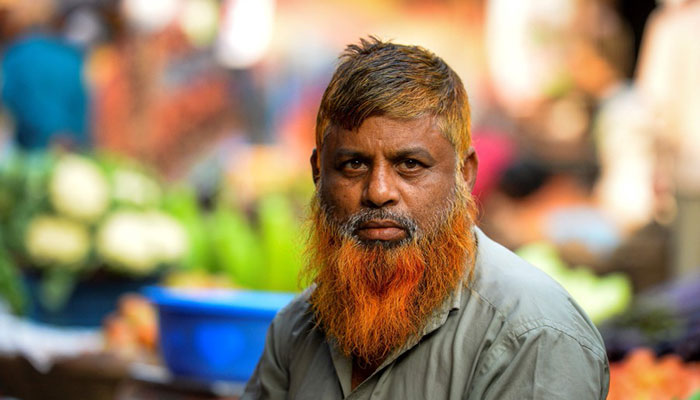 Orange is the new grey for Bangladesh beards