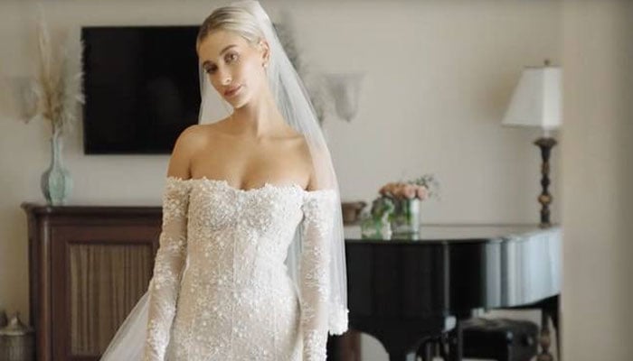 Hailey Bieber gives fans a glimpse of her stunning wedding trousseau 