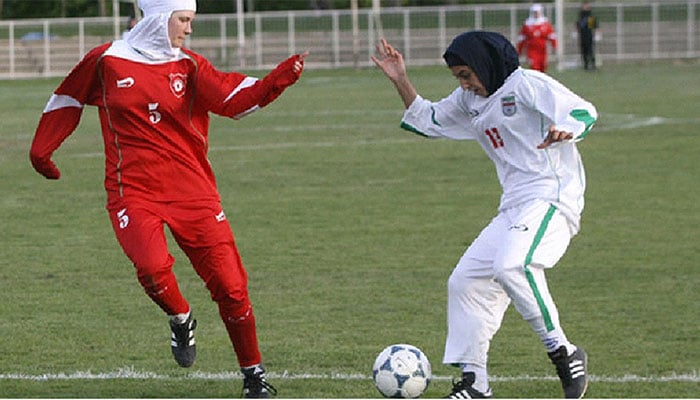 WATCH: Hijab falls off woman footballer, opposition players make wonderful gesture