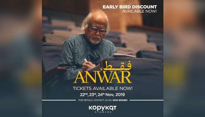 Anwar Maqsood returns to stage with 'Faqat Anwar'