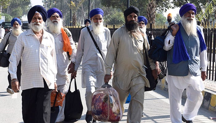 Sikh pilgrims arrive in Pakistan to attend Baba Guru Nanak's 550th birth anniversary