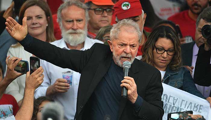 Brazil's leftist icon Lula walks free from jail