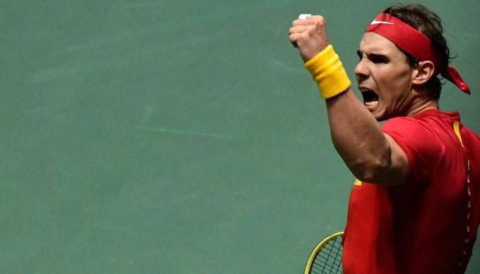 Nadal wins Davis Cup opener, hails 'amazing atmosphere'