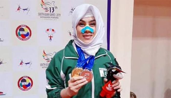 Kulsoom Hazara overcomes injury to help Pakistan bag karate silver at SAG 