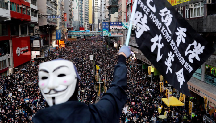 Hong Kong sees biggest protests since democrats' election boost