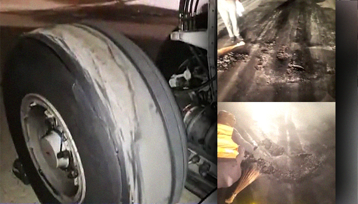 Plane's tyre burst because Sialkot airport runway suddenly sunk: PIA sources