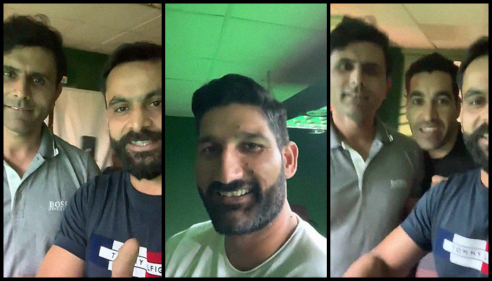 Hafeez, coach Razzaq share lighthearted moment over snooker table