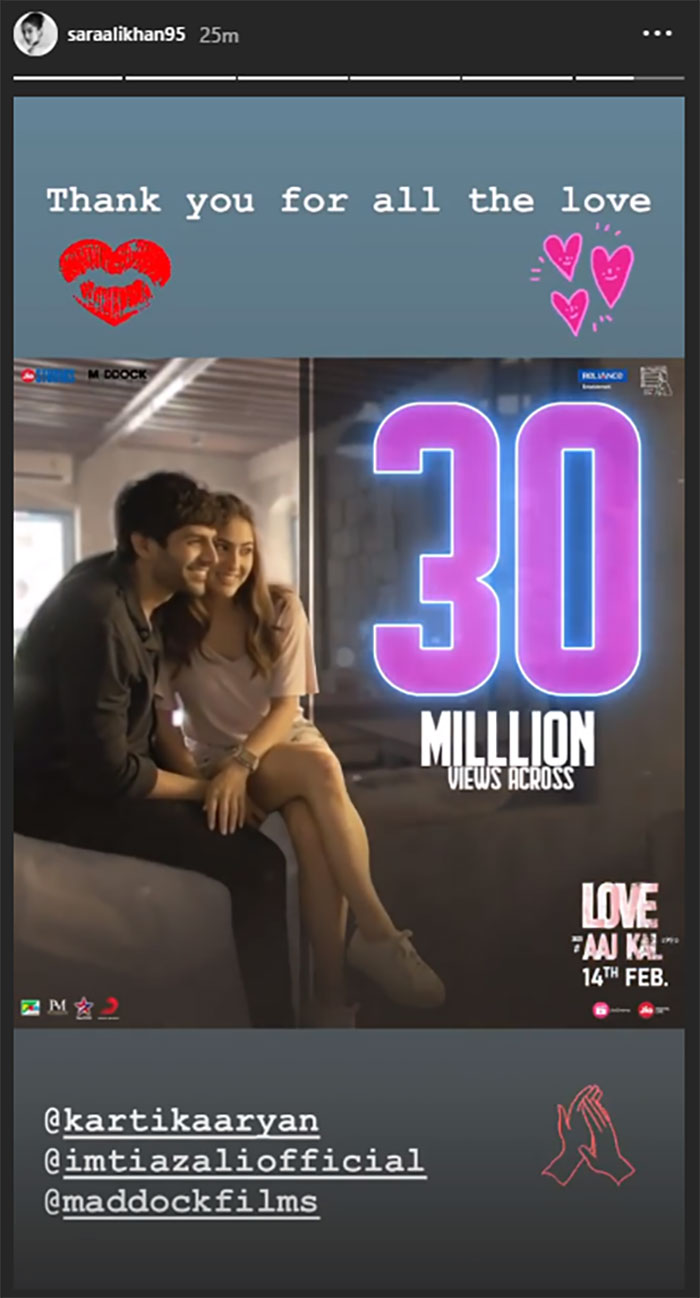 Sara Ali Khan, Kartik Aaryan’s 'Love Aaj Kal' trailer hits 30 million views in 24 hours