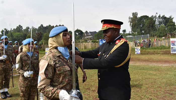 Trail-blazing team of Pakistani women on peacekeeping mission in Congo awarded UN medal 