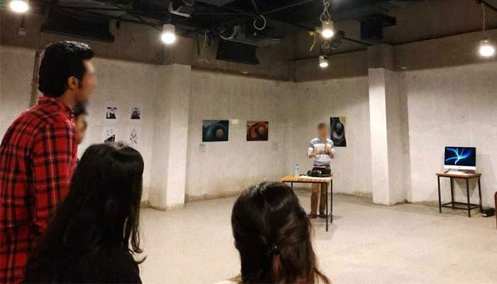 Layla speaks during the Gender Identity and Expression session at a private university in Karachi. Geo.tv/via Author