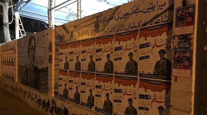 Murals of Pakistani female activists vandalised