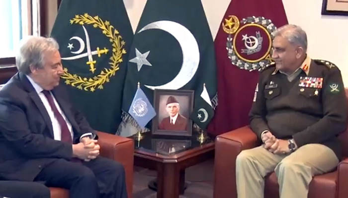 COAS Bajwa, UNSG Guterres exchange views on occupied Kashmir, Afghan peace process