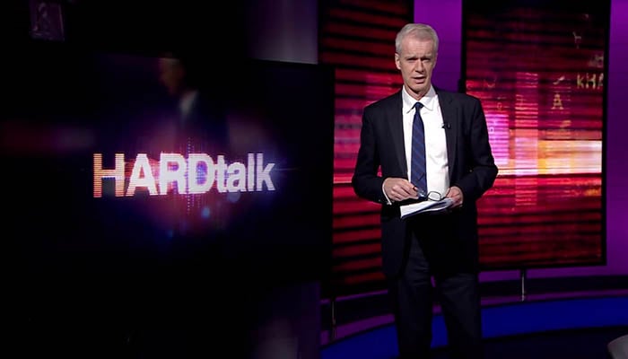 HARDtalk host Stephen Sackur takes a veiled dig at Indian journalist's hyper nationalism 