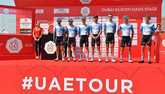 In a first, Israelis race in UAE cycling tour
