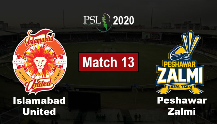 PSL 2020: Peshawar Zalmi vs Islamabad United, Match 13 called off due to rain