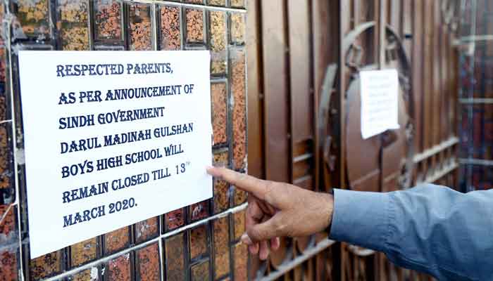 Coronavirus outbeak: Sindh govt suspends registration of 20 more schools