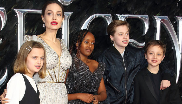 Angelina Jolie's first appearance in 2020 with kids