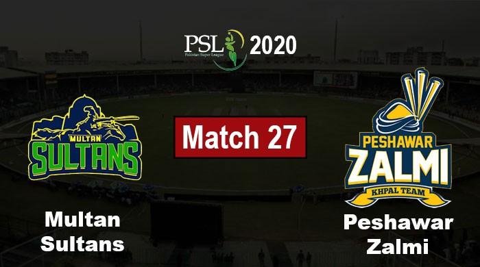 PSL Live Score: Peshawar Zalmi vs Multan Sultans, PSL 2020 Match 27