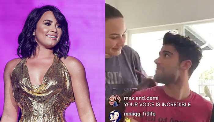 Demi Lovato and Max Ehrich's relationship out of the bag on his Instagram Live