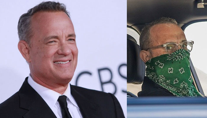 Tom Hanks ventures out in Los Angeles with face covering