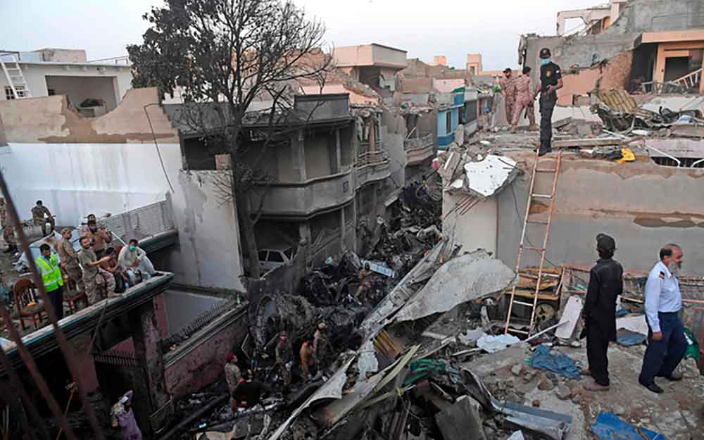 Pictures show scale of devastation caused by PIA plane crash