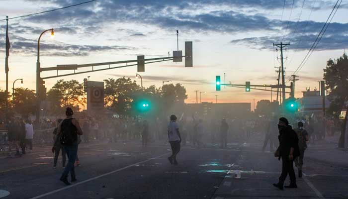 US state calls in National Guard as protests rock twin cities over police killing of African-American man