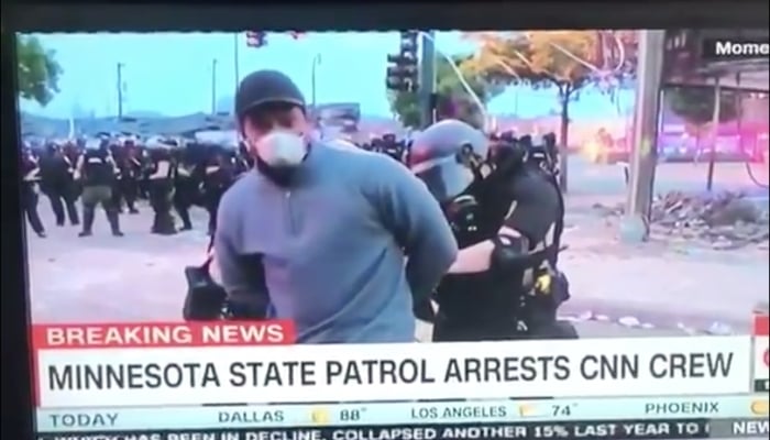 George Floyd protests: CNN reporter arrested live on air by US police