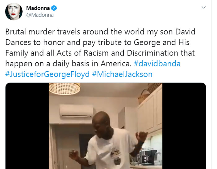Madonna slammed for sharing son’s dance video to pay tribute to George Floyd