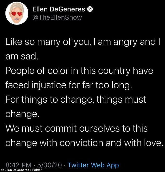 Ellen DeGeneres receives flak for 'tone-deaf, hypocritical' post about Black freedom