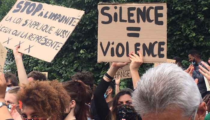 'Silence is violence': Protesters in Brussels show solidarity with George Floyd
