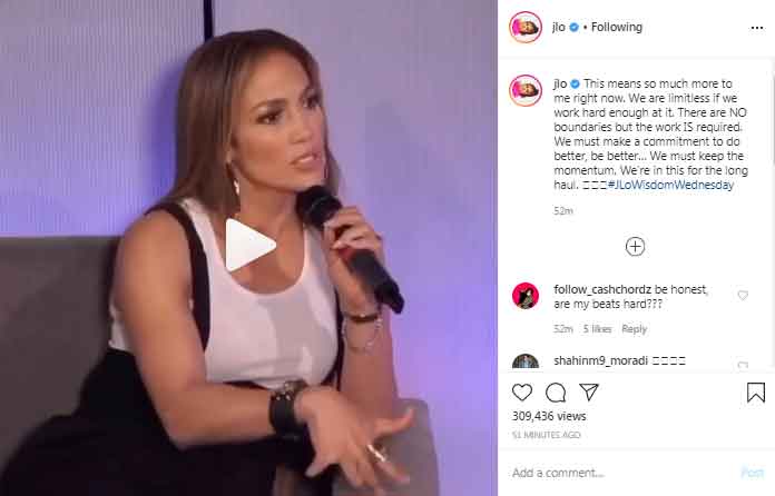 Jennifer Lopez shares inspirational message in latest video 