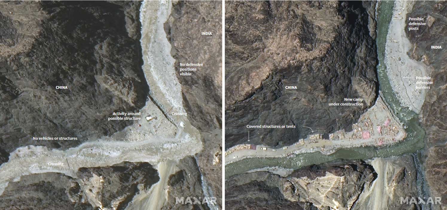 India-China tensions: Satellite images show Chinese structures at Ladakh clash site