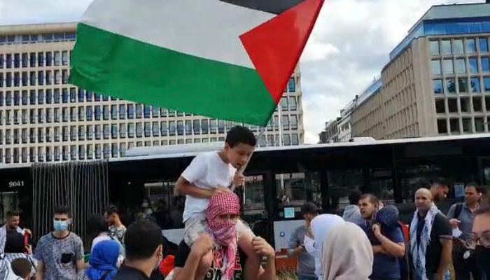 Hundreds gather in Brussels to protest Israel's proposed annexation of Palestinian territories