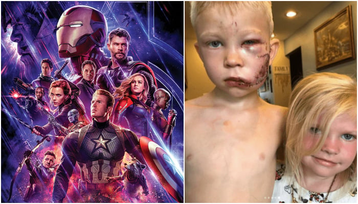 Avengers assemble to salute 6-year-old hero who saved sister from dog attack