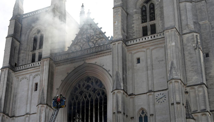 Cathedral fire in France's Nantes was set by church assistant, lawyer says
