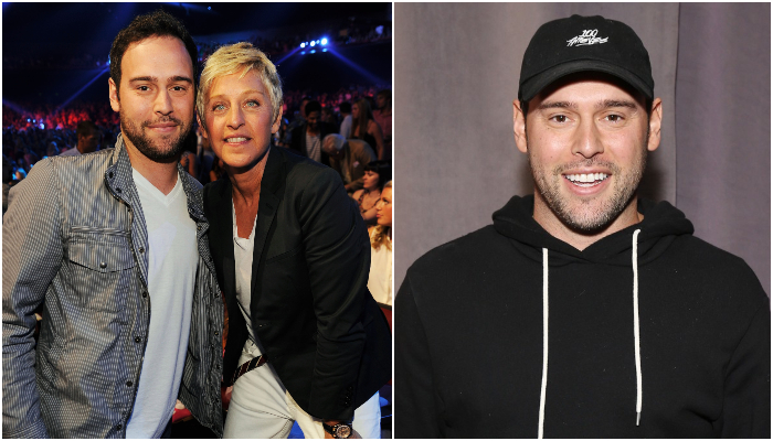 Scooter Braun is team Ellen DeGeneres while her Hollywood pals keep mum