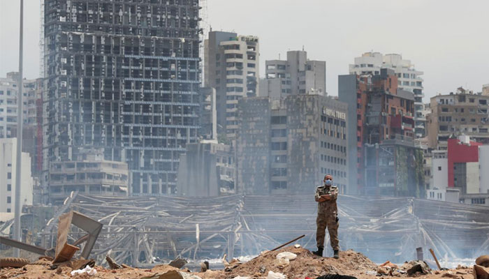 Beirut blast: Rescue workers recover remains of firefighters killed while battling initial blaze