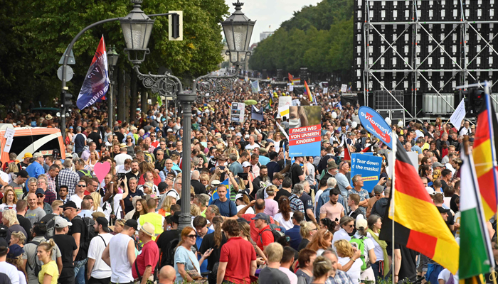 Berlin halts 'anti-corona' rally as European cities protest masks